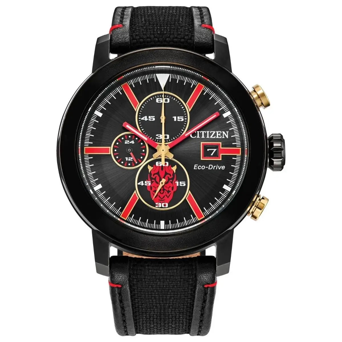 Citizen CA0766-02W Darth Maul Mastermind Star Wars Chronograph Black Strap Watch
