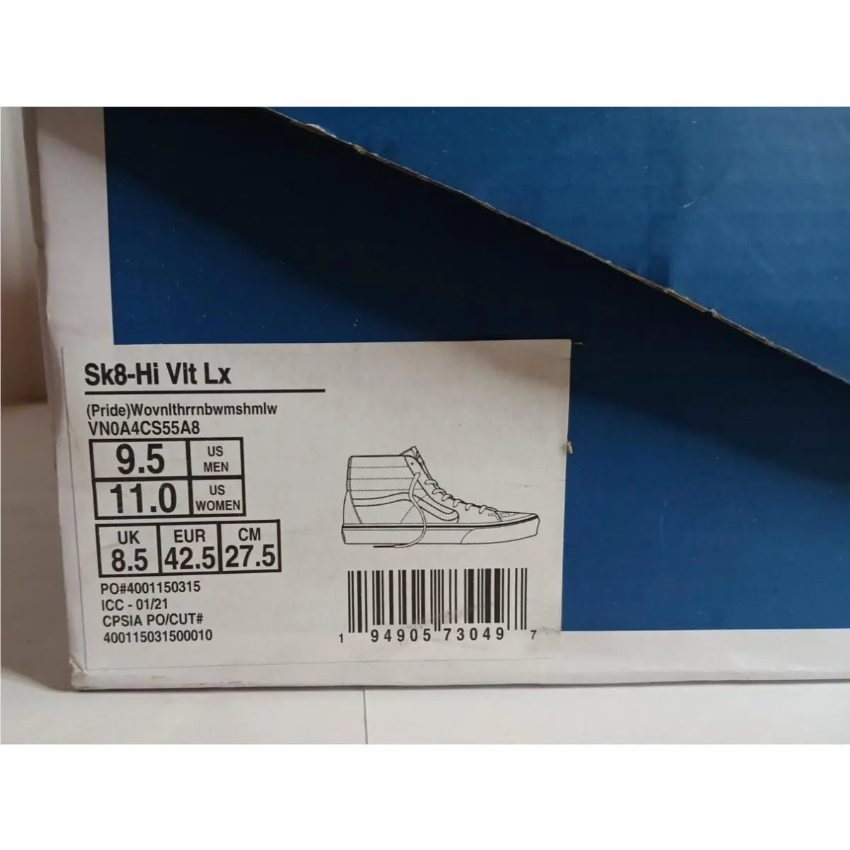 Vans shoes - Vans Sk8-HI VLT LX Pride - VN0A4CS55A8 - Multicolor (UPC: 194905729644) 0