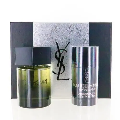 La Nuit De L`homme  Men 2 Pcs Set 3.3 oz Edt Spray Deodorant by Yves Saint Laurent