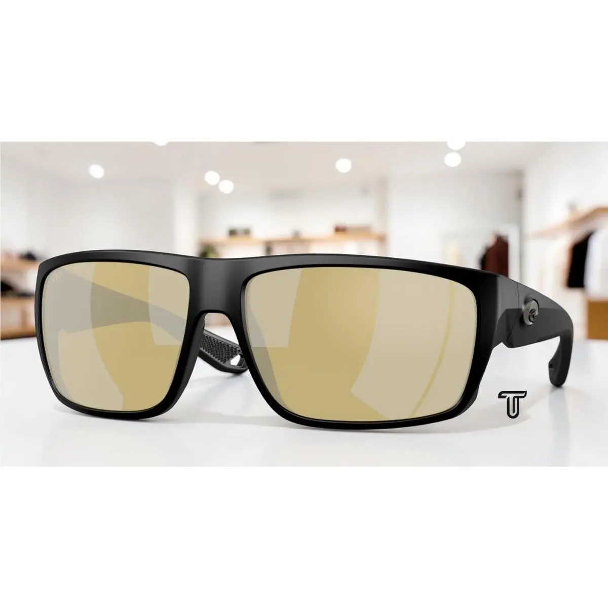 Costa 6S9129 06 Fly Line Black Sunrise Silver Polarized 64 mm Men`s Sunglasses