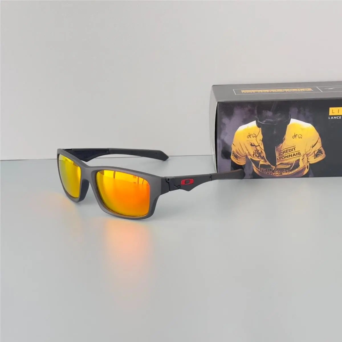 Oakley Jupiter Squared OO9135 Polarized Sunglasses Matte Gray Fire Iridium