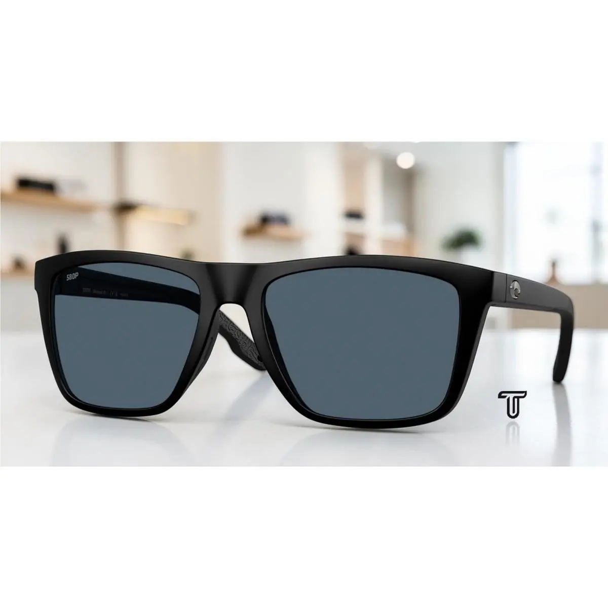 Costa 6S9131 913101 Mainsail Xl Matte Black Gray Polarized 59mm Men`s Sunglasses