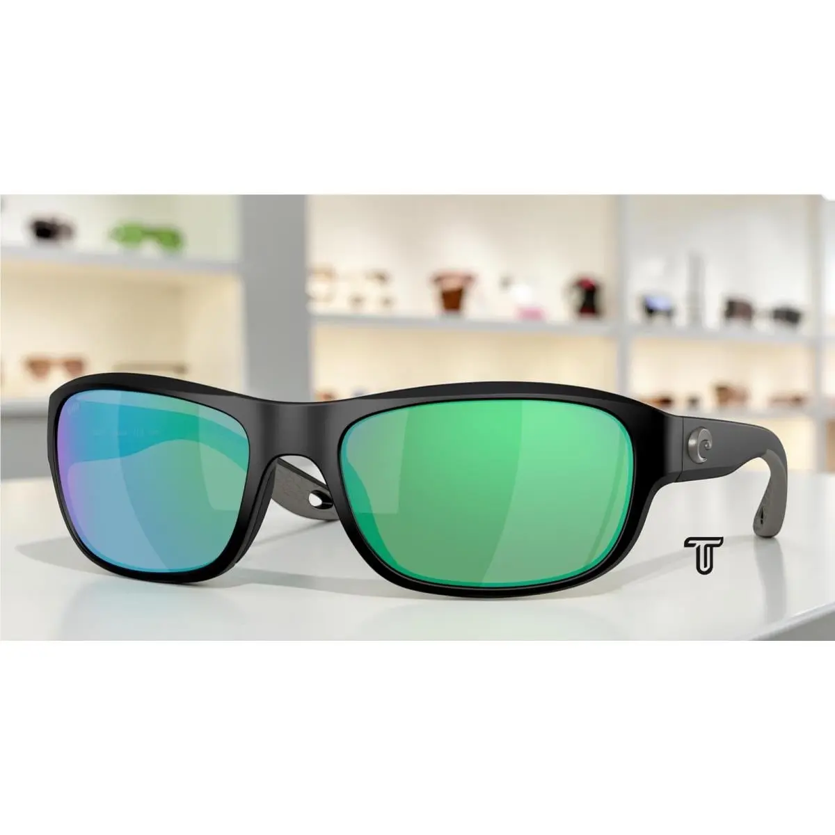 Costa 6S9119 02 Clipperton Black Green Mirror Polarized 58mm Unisex Sunglasses