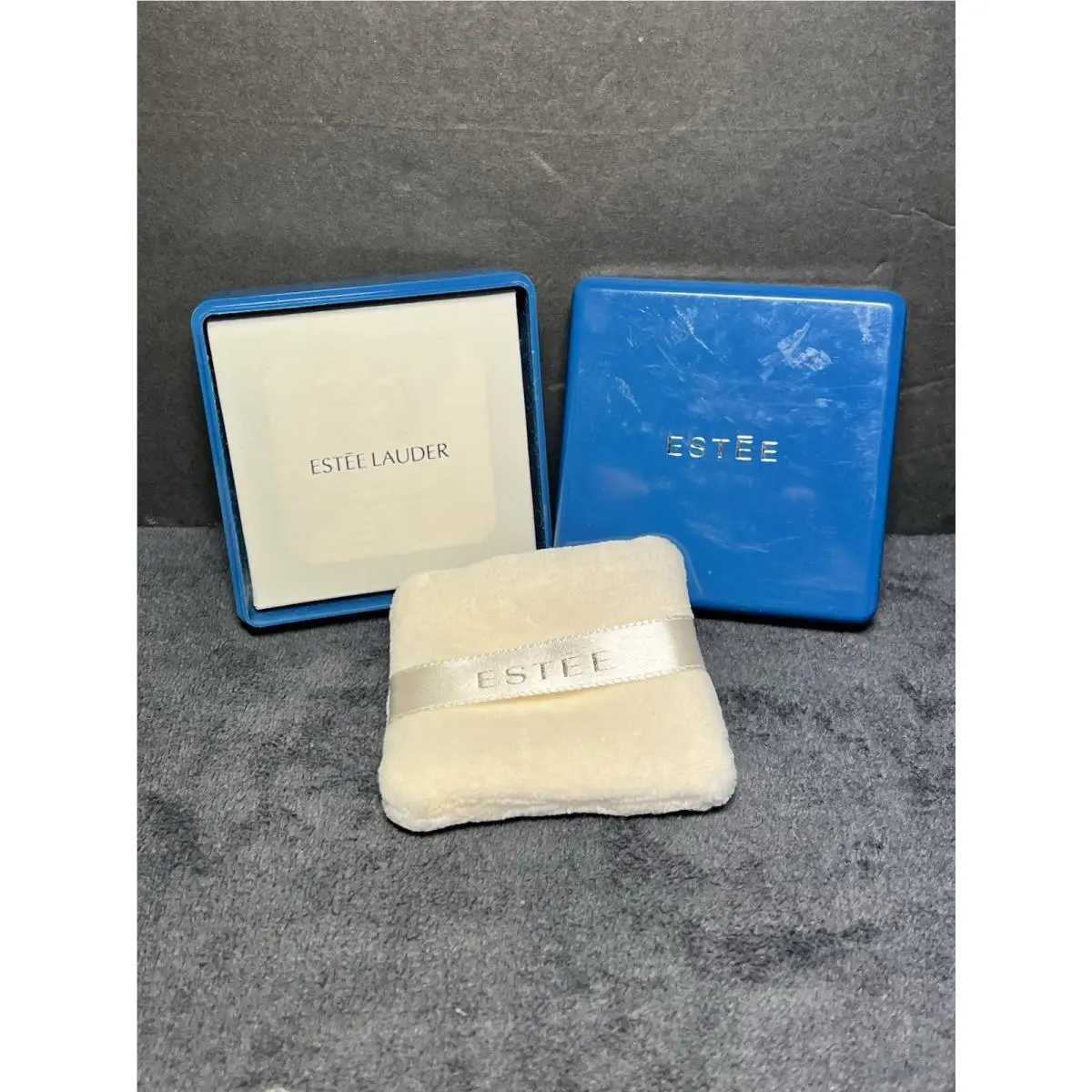 Vtg Estee by Estee Lauder Perfumed Body Powder 1.25 oz Blue Square by Estée Lauder