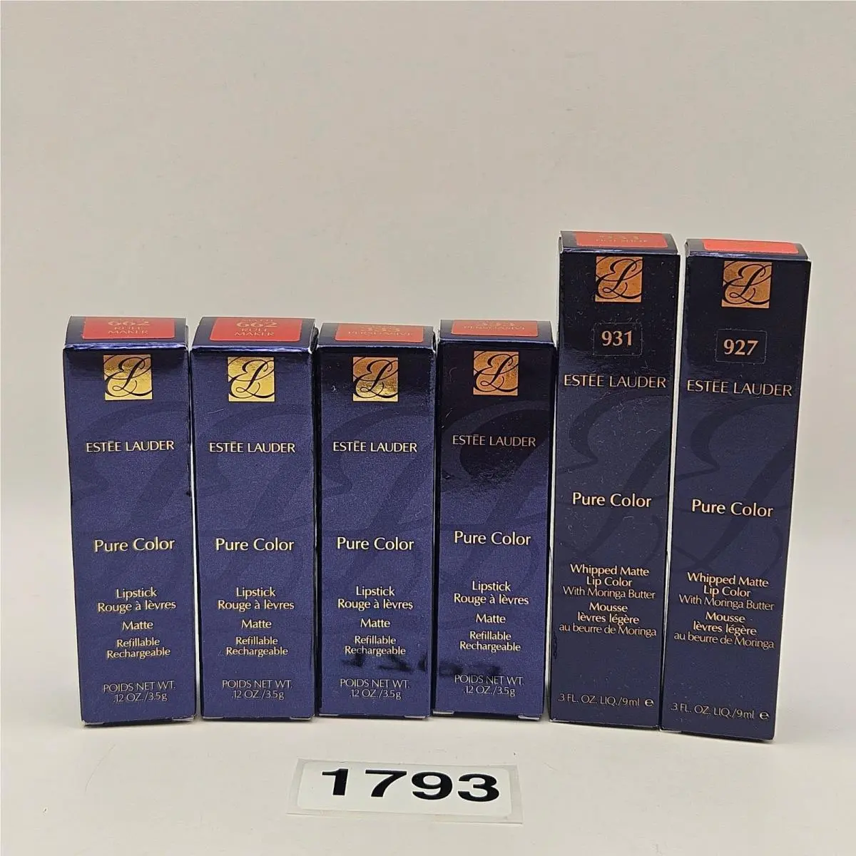 Lot OF 6 - Estee Lauder Lipsticks - 662 X2 333 X2 931 and 927 by Estée Lauder