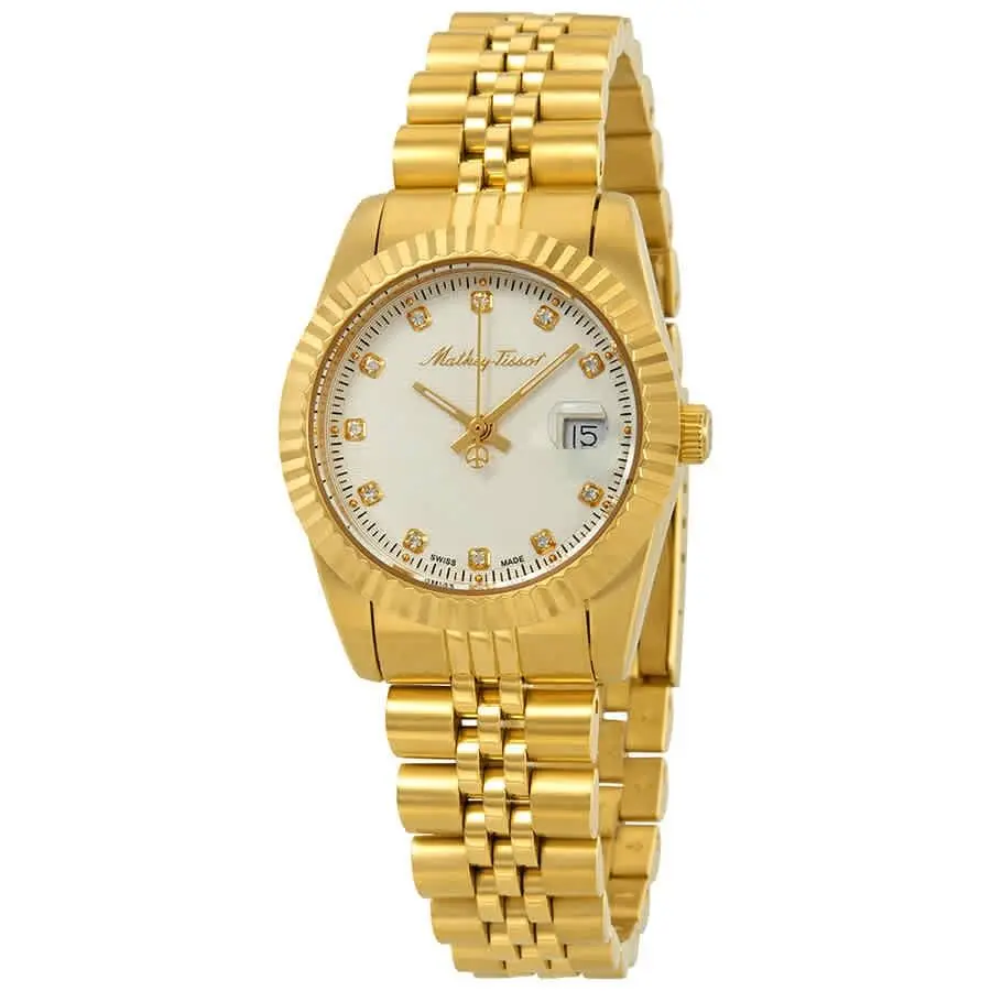 Mathey-tissot Mathey Iii Quartz Crystal White Dial Ladies Watch D810PI