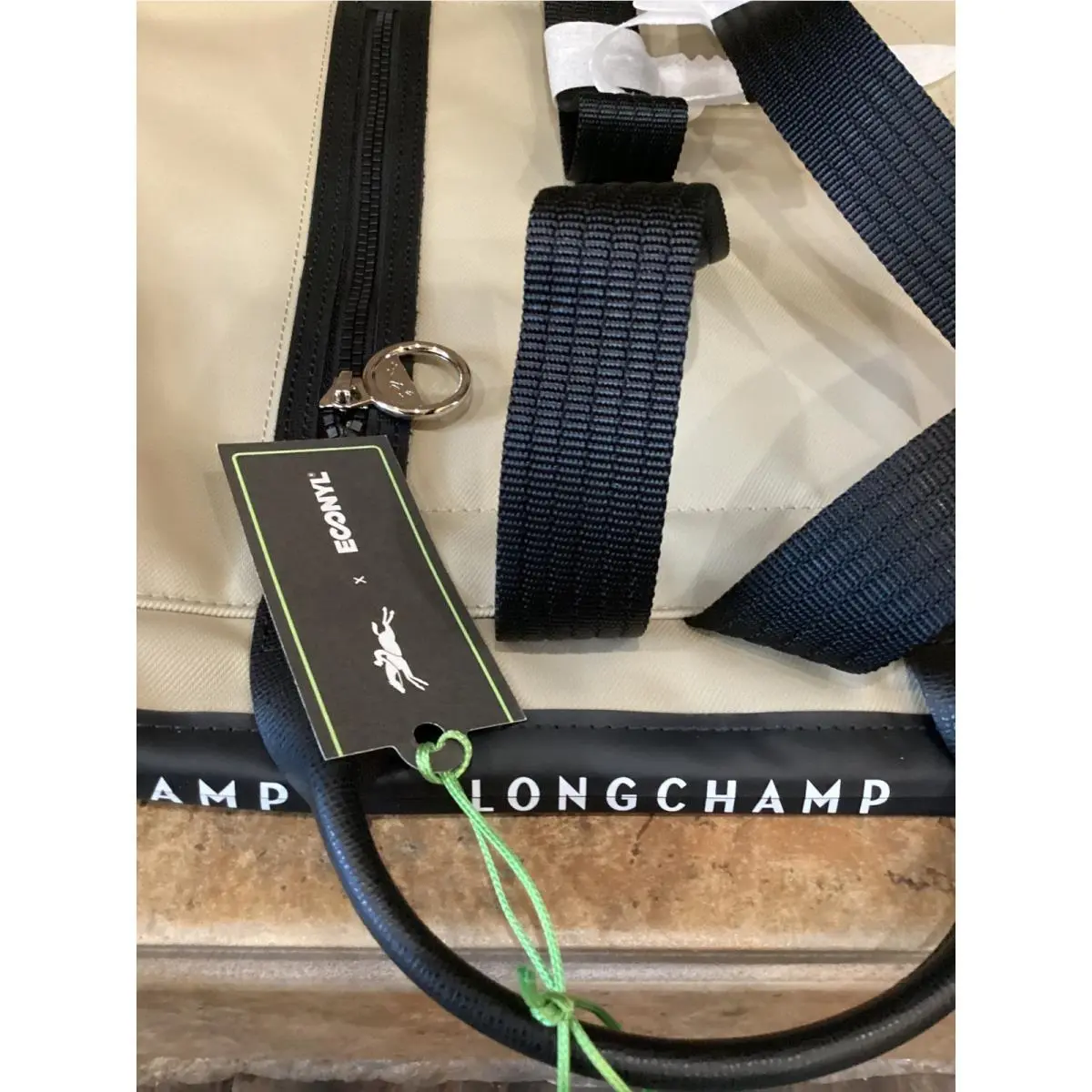 Longchamp Paris Le Pliage Energy L Recycled Canvas Backpack Argile Clay
