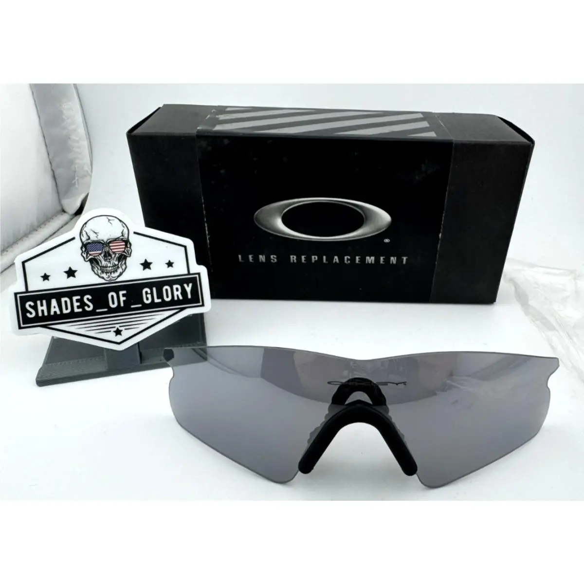 M Frame Hybrid S Slate Iridium Lens Nose Pad Sunglasses Vtg Box by Oakley