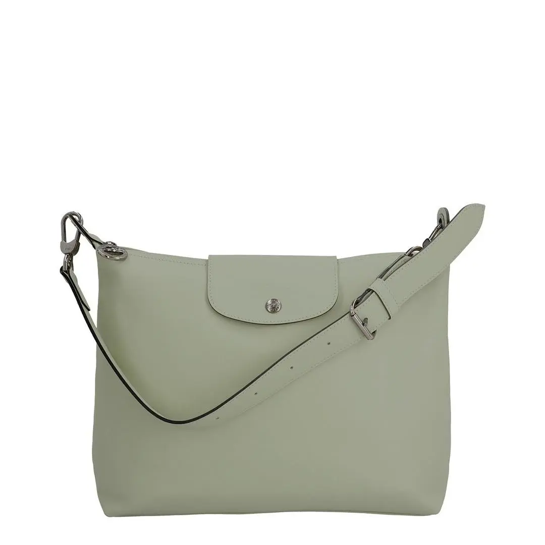 Longchamp Le Pliage Xtra Medium Leather Hobo Bag Women`s Green