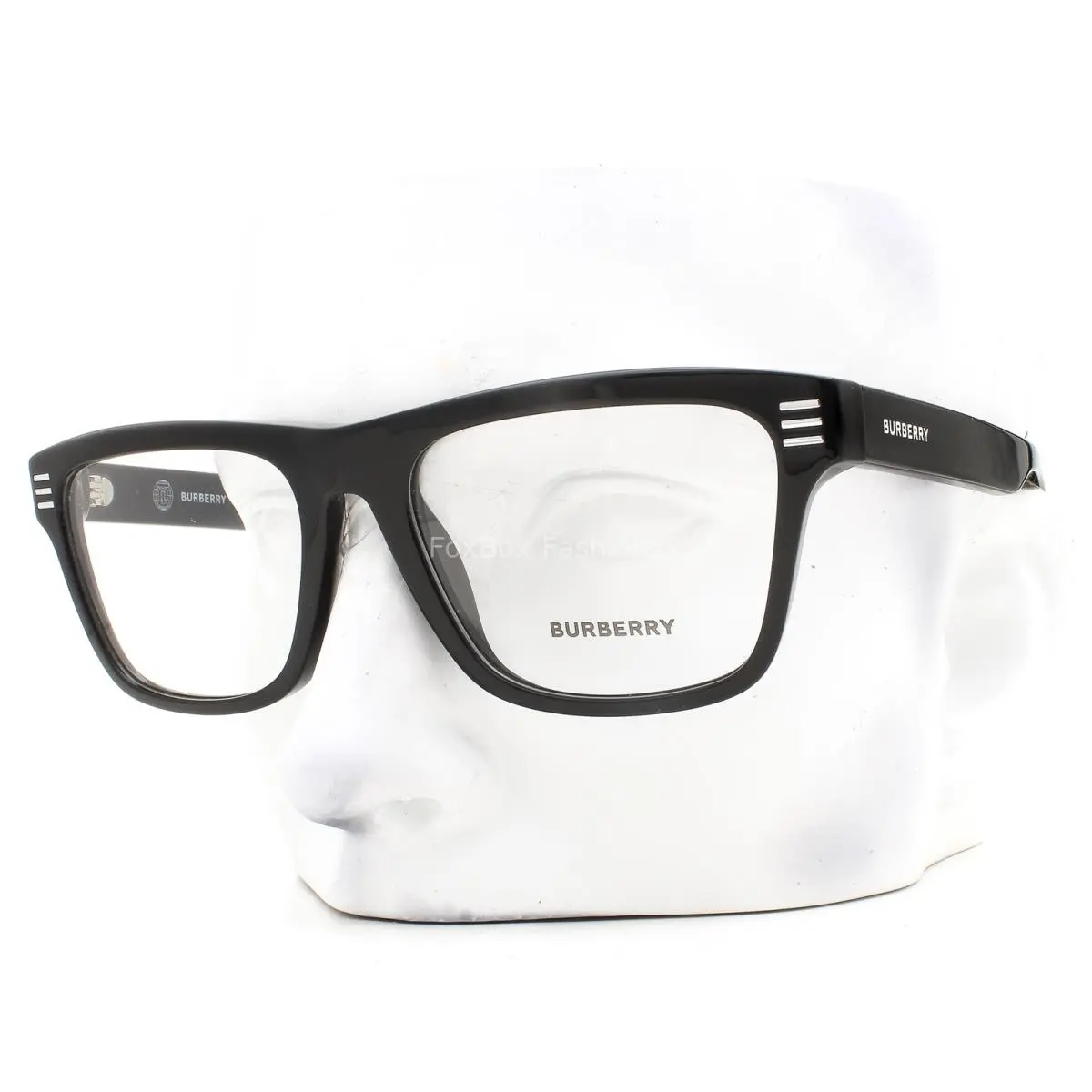 Burberry Eyeglasses BE 2387 3001 Glasses Polished Black Silver 55mm with Case