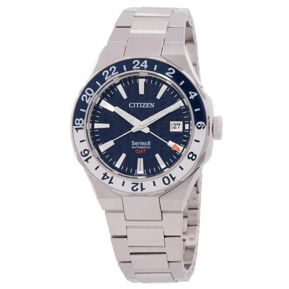 Series8 880 Gmt Automatic Blue Dial Men`s Watch NB6034-58L by Citizen