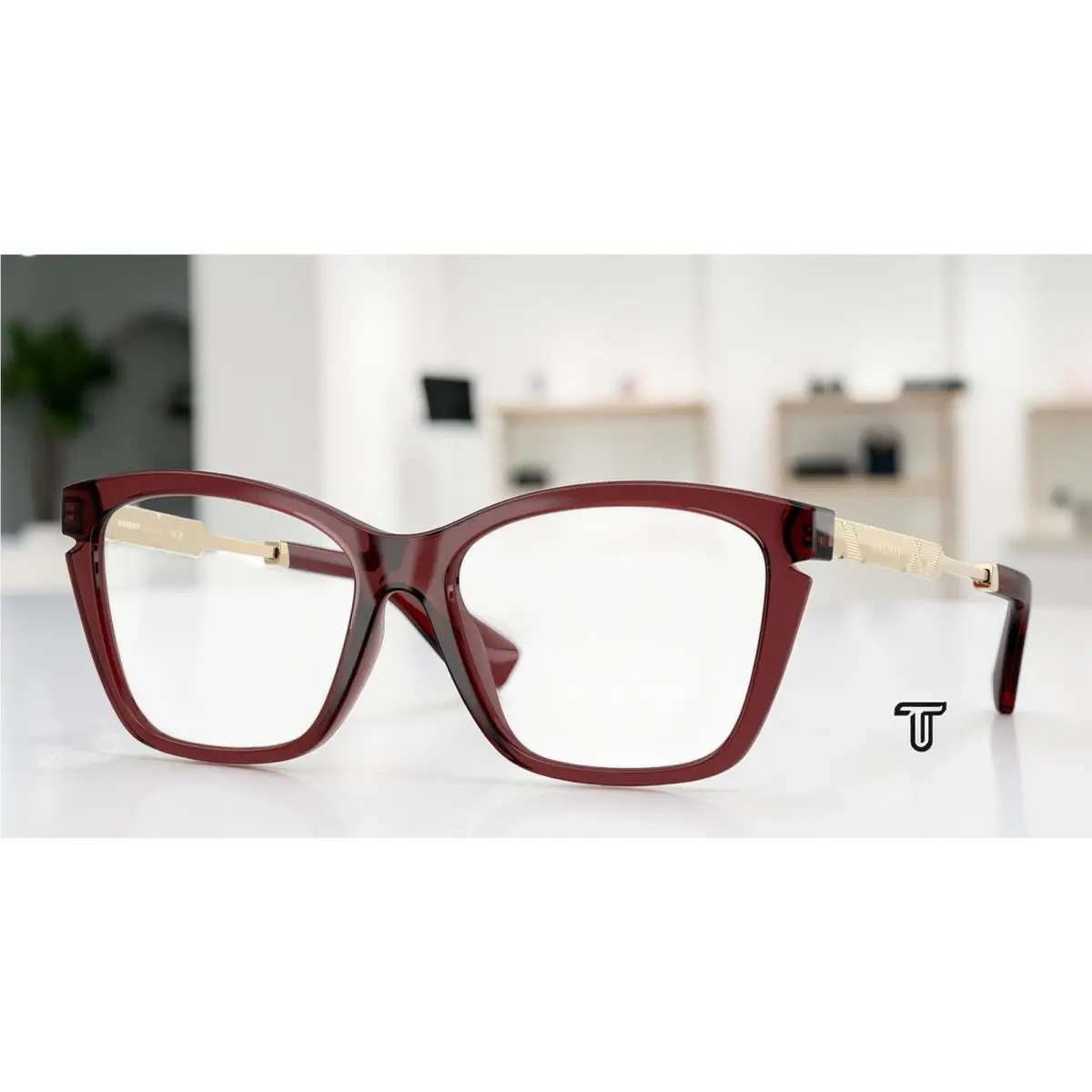 Burberry BE2427U 4128 Bordeaux Demo Lens 52 mm Women`s Eyeglasses