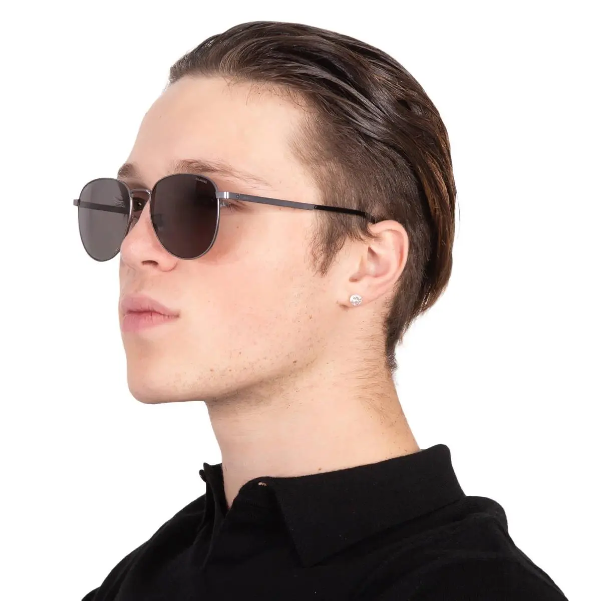 Hugo Boss Polarized Grey Pilot Men`s Sunglasses Boss 1536/F/S 0R80/M9 57