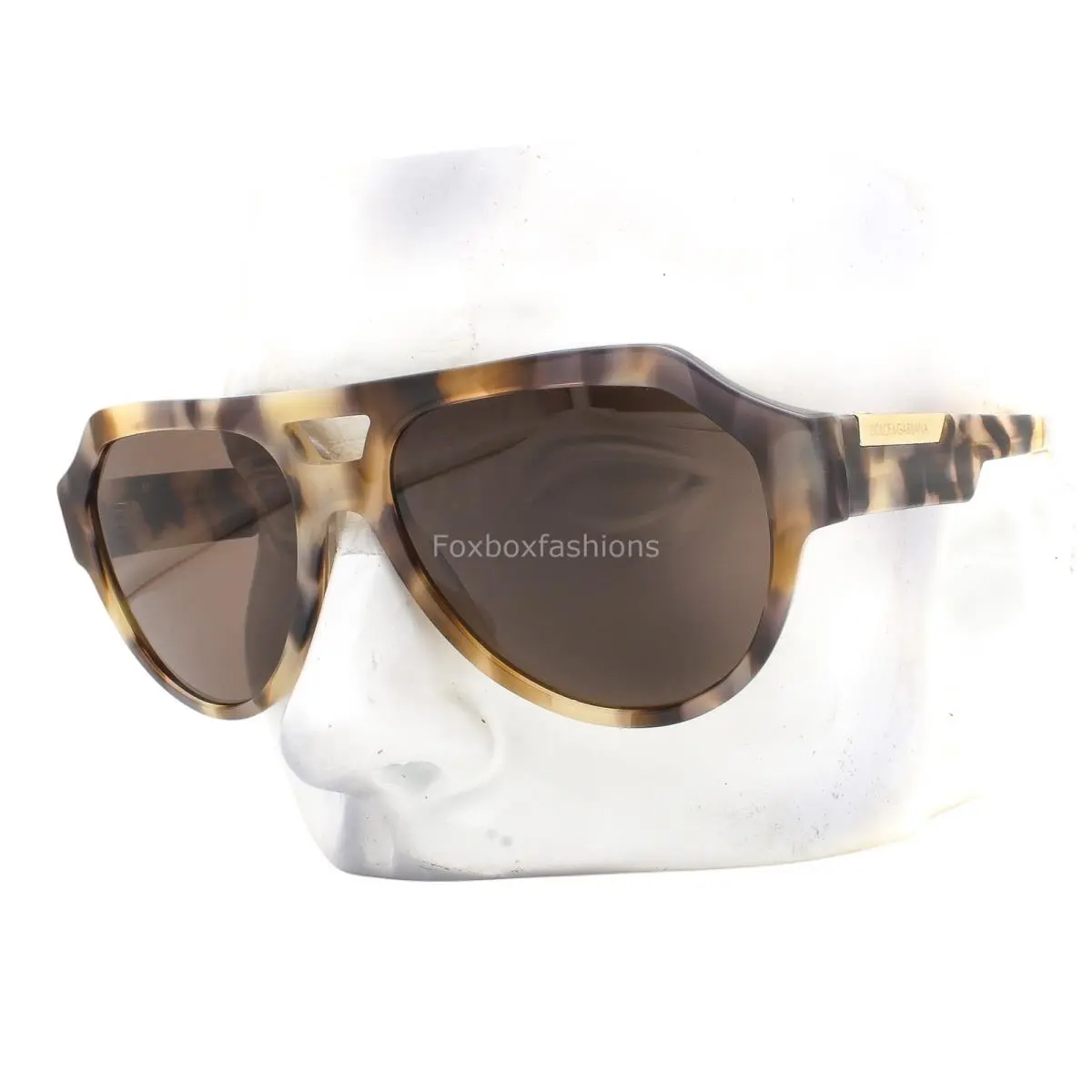 Dolce Gabbana Sunglasses DG 4466 3434/73 Polished Beige Havana Brown with Case by Dolce & Gabbana