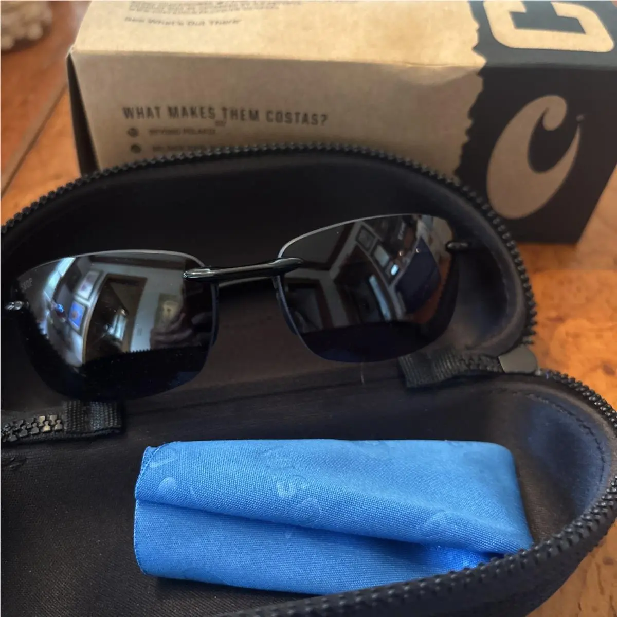 Costa Del Mar Sunglasses Ballast Shiny Black Frames Grey Lenses