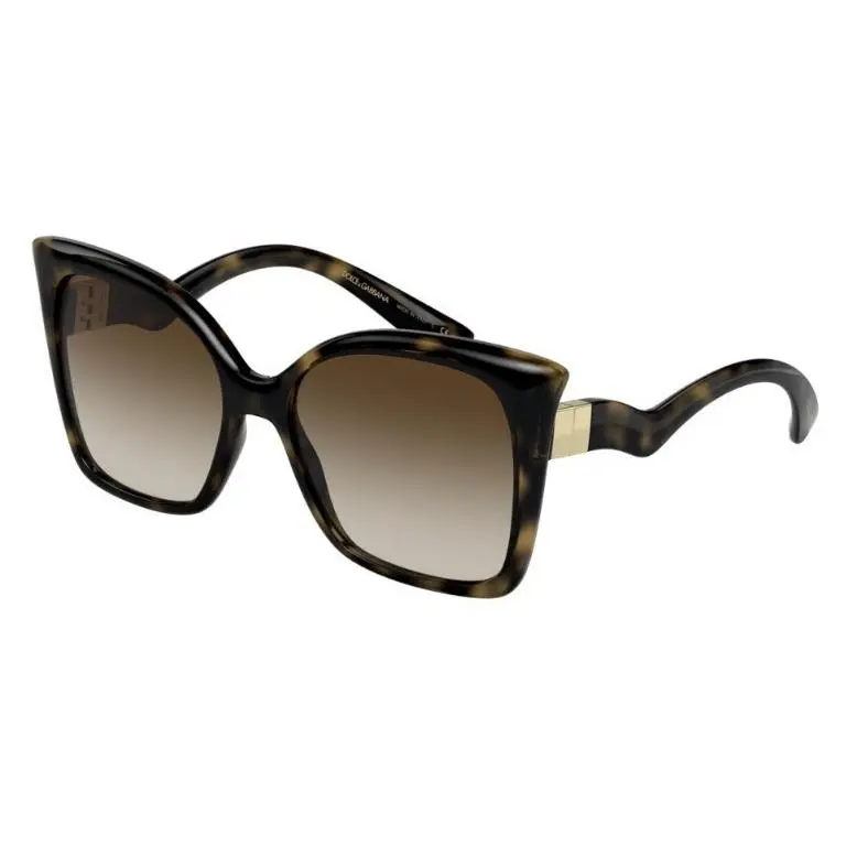 Dolce Gabbana Women`s Cat Eye Havana Brown Sunglasses DG6168 502/13