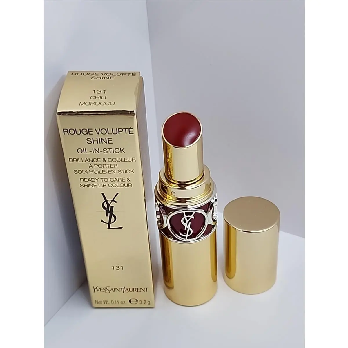 Rouge Volupte Shine Oil In Stick Shade 131 Chili Morocco by Yves Saint Laurent