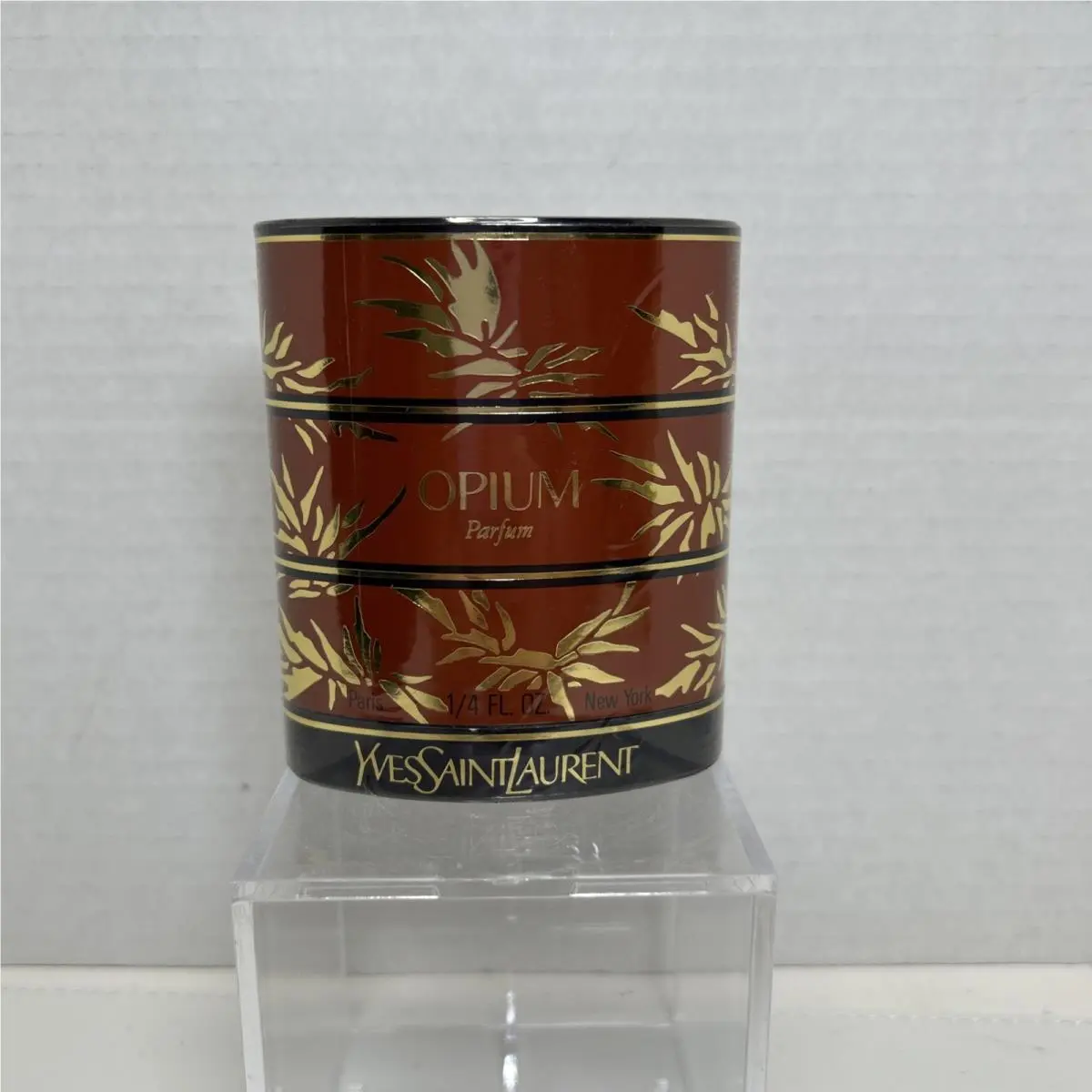 Vtg 1980`s 1/4oz Yves Saint Laurent Opium Parfum Perfume Bottle No Barcode Seale