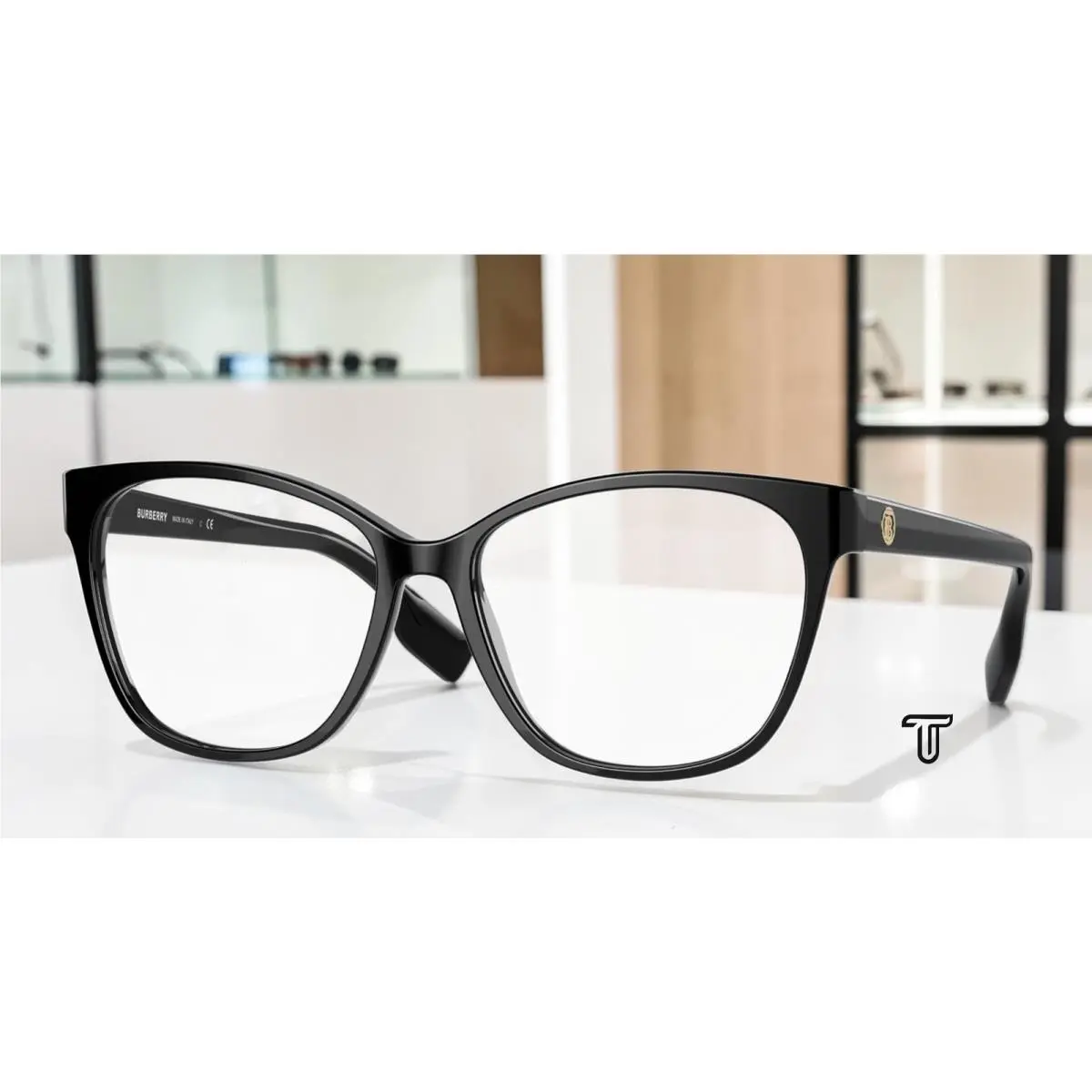 Burberry BE2345 3001 Caroline Black Demo Lens 54 mm Women`s Eyeglasses