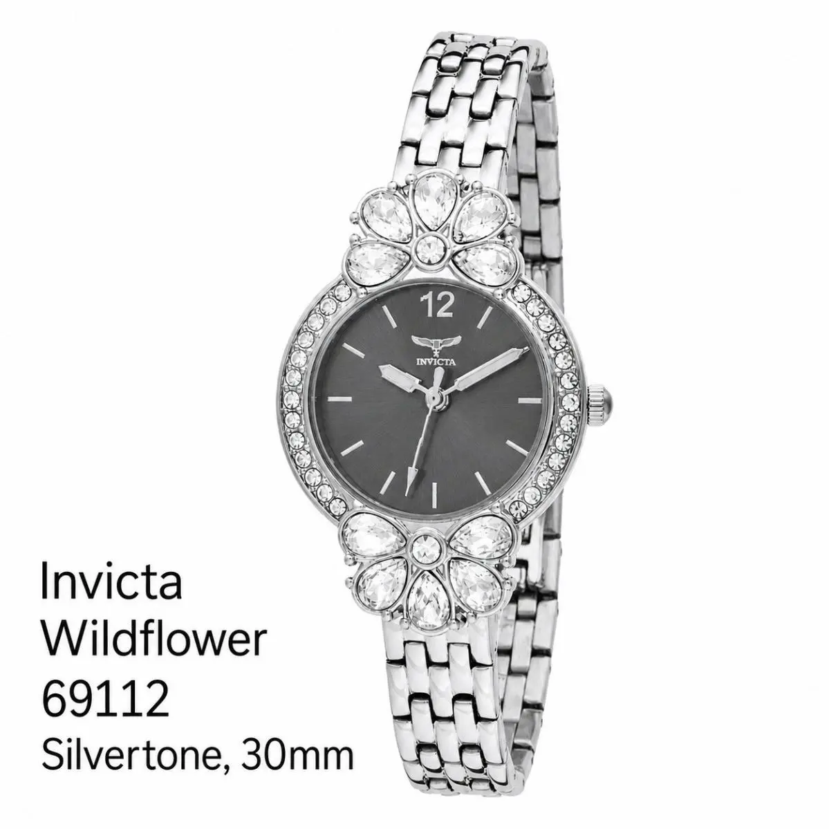 Invicta Wildflower Women`s Watch 30mm Silvertone Steel 69112