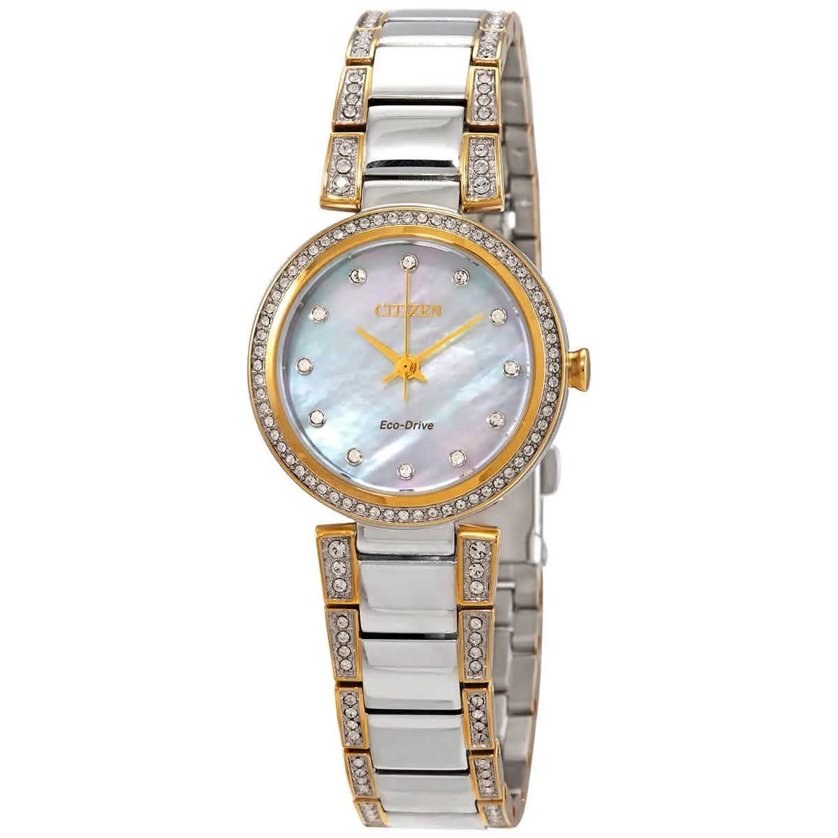 Citizen Silhouette Crystal Mop Dial Ladies Watch EM0844-58D