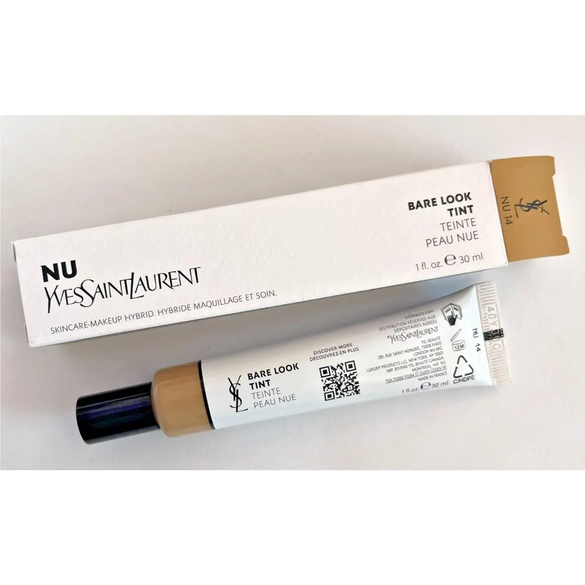 Ysl Yves Saint Laurent NU 14 Bare Look Tint 1 Oz/ 30 ml Skincare Makeup Hybride