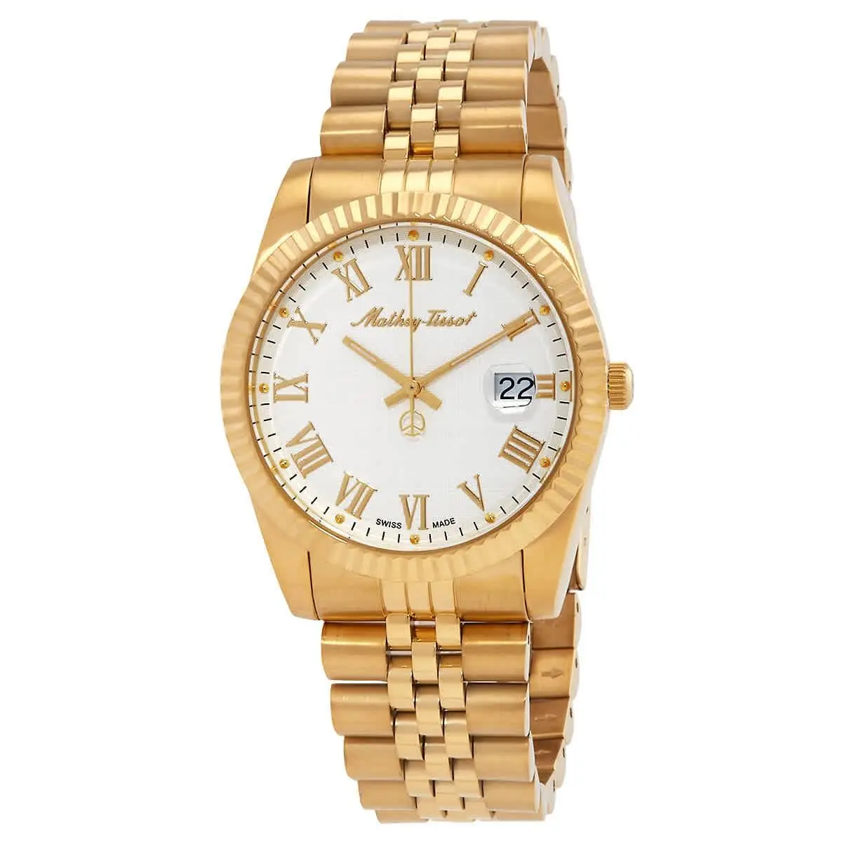 Mathey-tissot Mathy Iii Roman White Dial Unisex Watch H810PBRI by Tissot