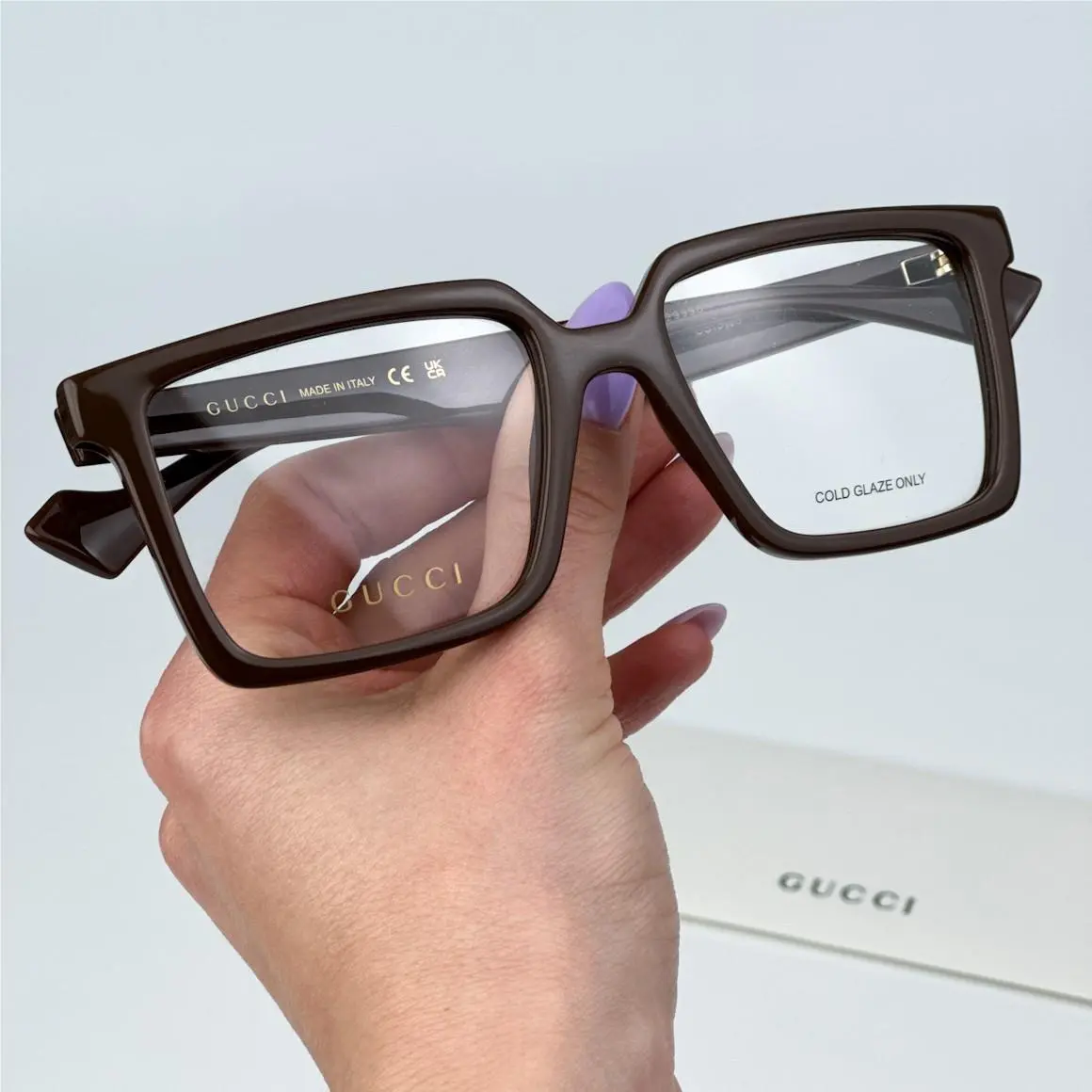 Gucci Men Eyeglasses Brown Demo Square GG1540O 007