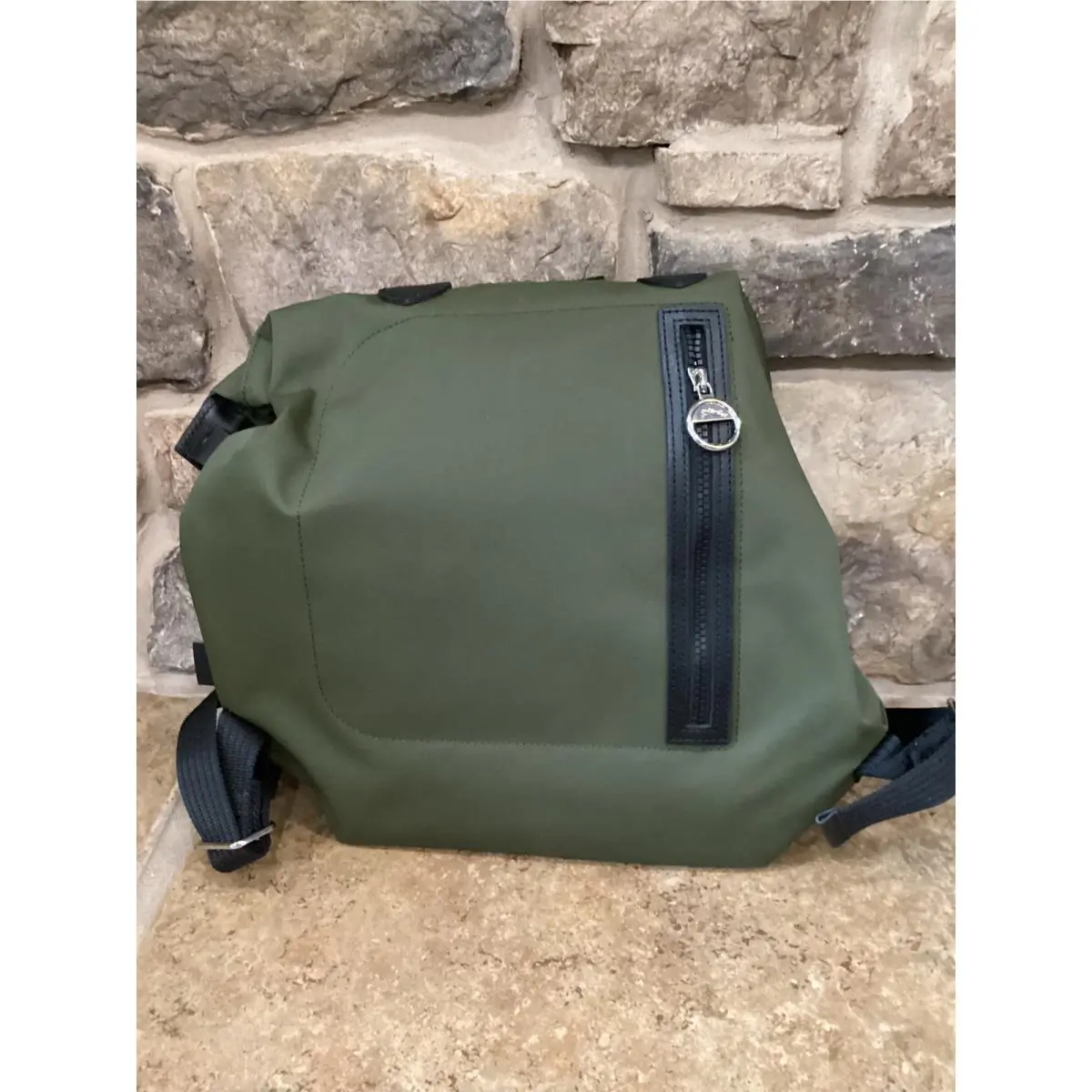 Longchamp Le Pliage Energy Recycled Canvas Backpack Khaki Green 10166HSR892