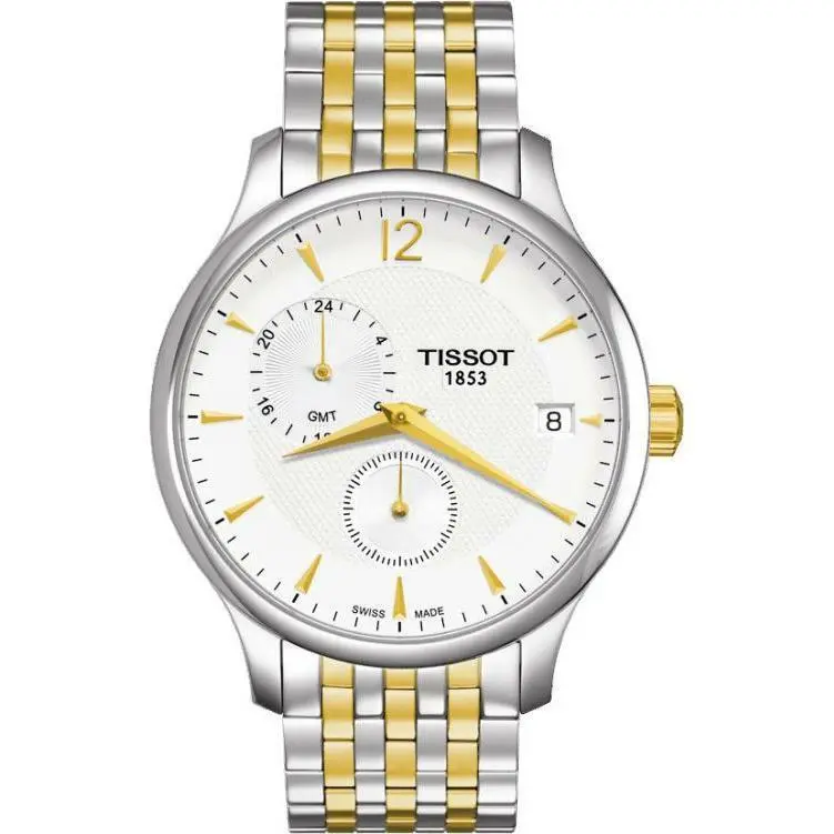 Tradition Silver Dial Two-tone Stain Steel Men`s Watch T063.639.22.037.00 by Tissot
