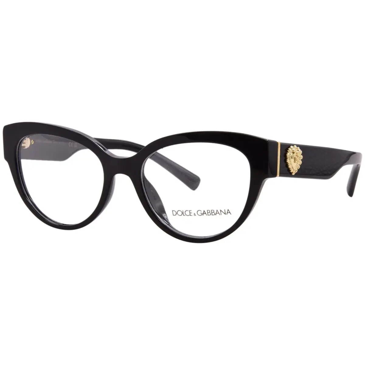 Dolce Gabbana DG3440 501 Eyeglasses Frame Women`s Black Full Rim Cat Eye 54mm