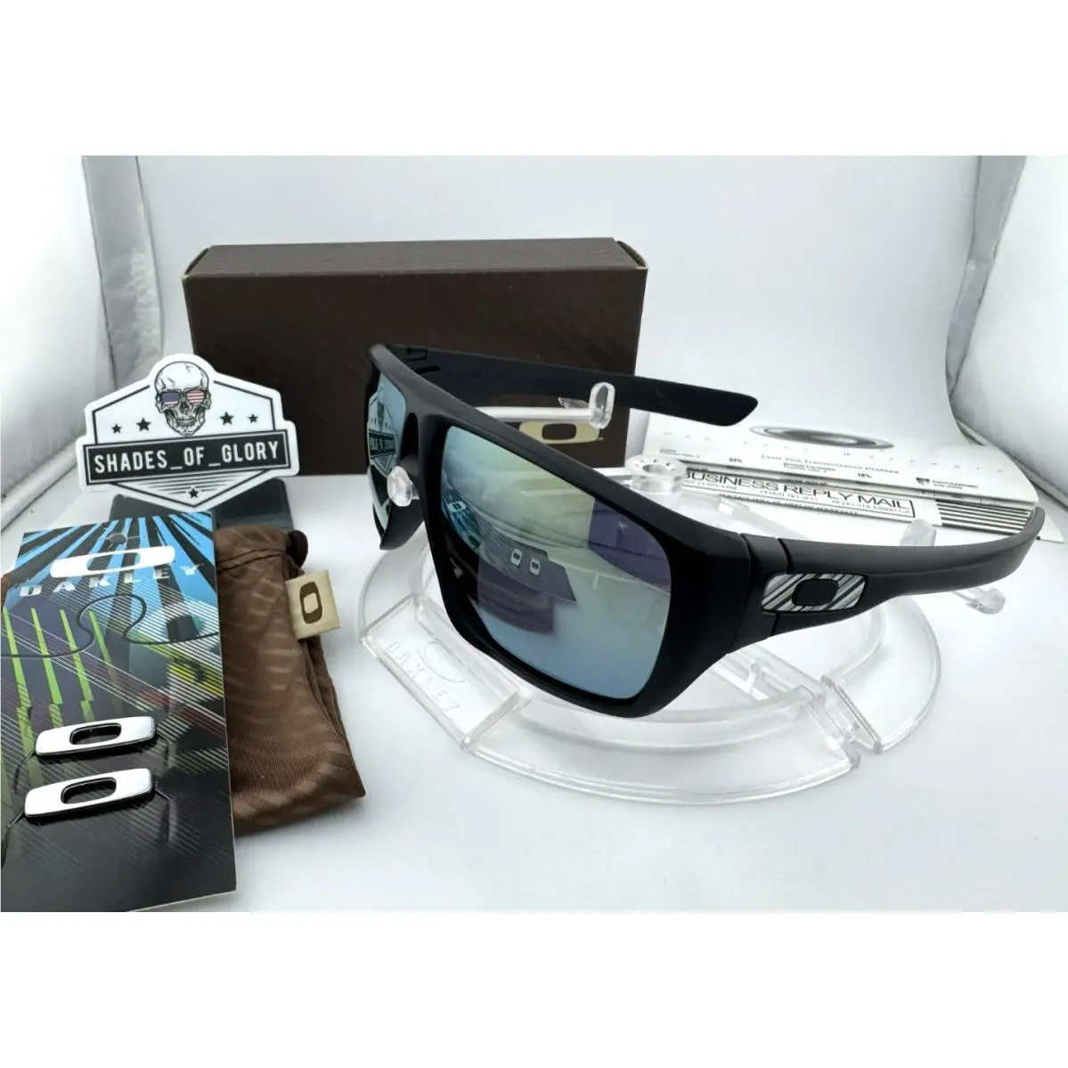 Dispatch Matte Black W/ Emerald Iridium Green Sunglasses OO9090-01 Rare by Oakley