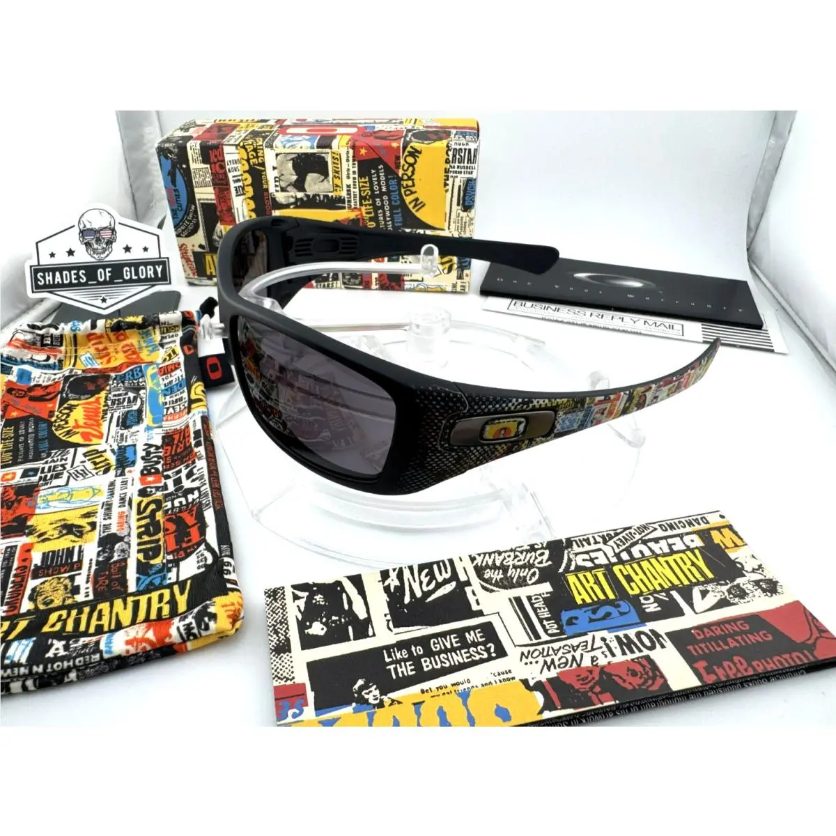 Hijinx Art Chantry Matte Black W/ Warm Grey Sunglasses Artist 12-771 Rare by Oakley