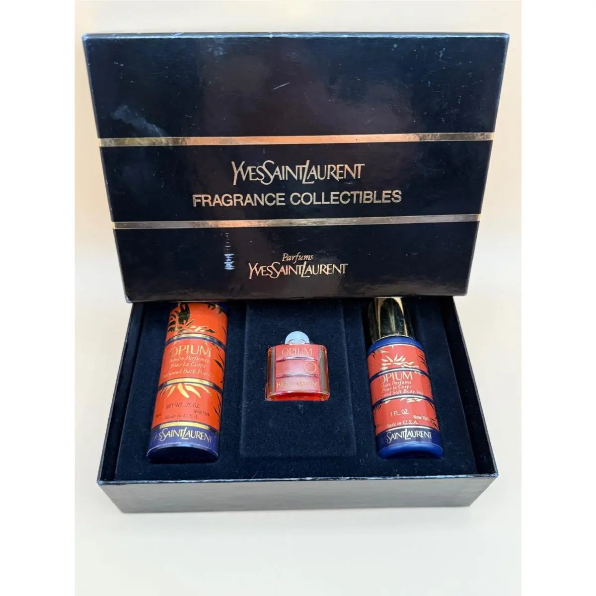 Vintage  Opium Fragrance Collectibles Set Boxed by Yves Saint Laurent