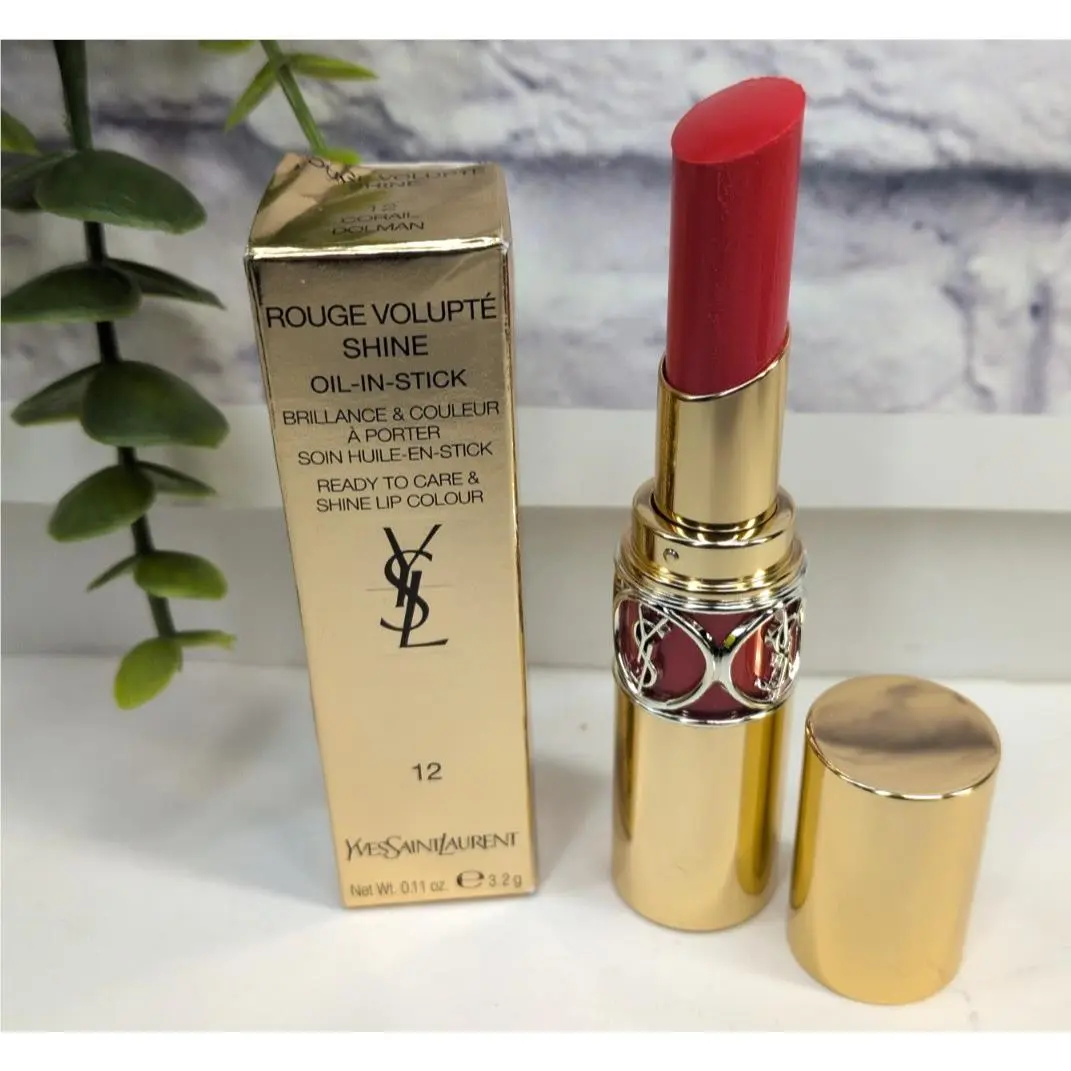 Ysl Yves Saint Laurent 12 Coral Dolman Rouge Volupté Shine Oil In Lipstick
