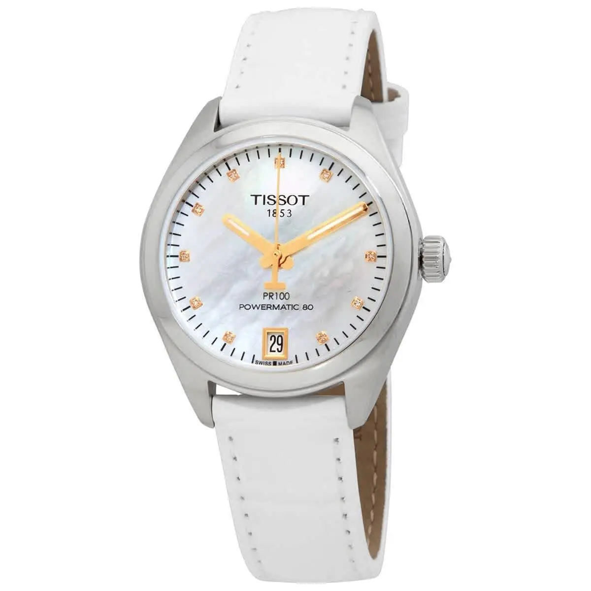 Tissot PR 100 Powermatic Diamond Mother of Pearl Dial Watch T101.207.16.116.01