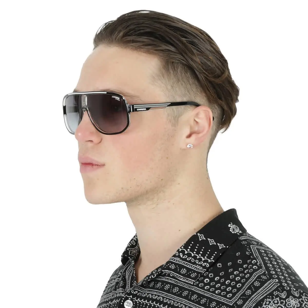 Carrera Grey Shaded Pilot Men`s Sunglasses Carrera 1058/S 080S/9O 63