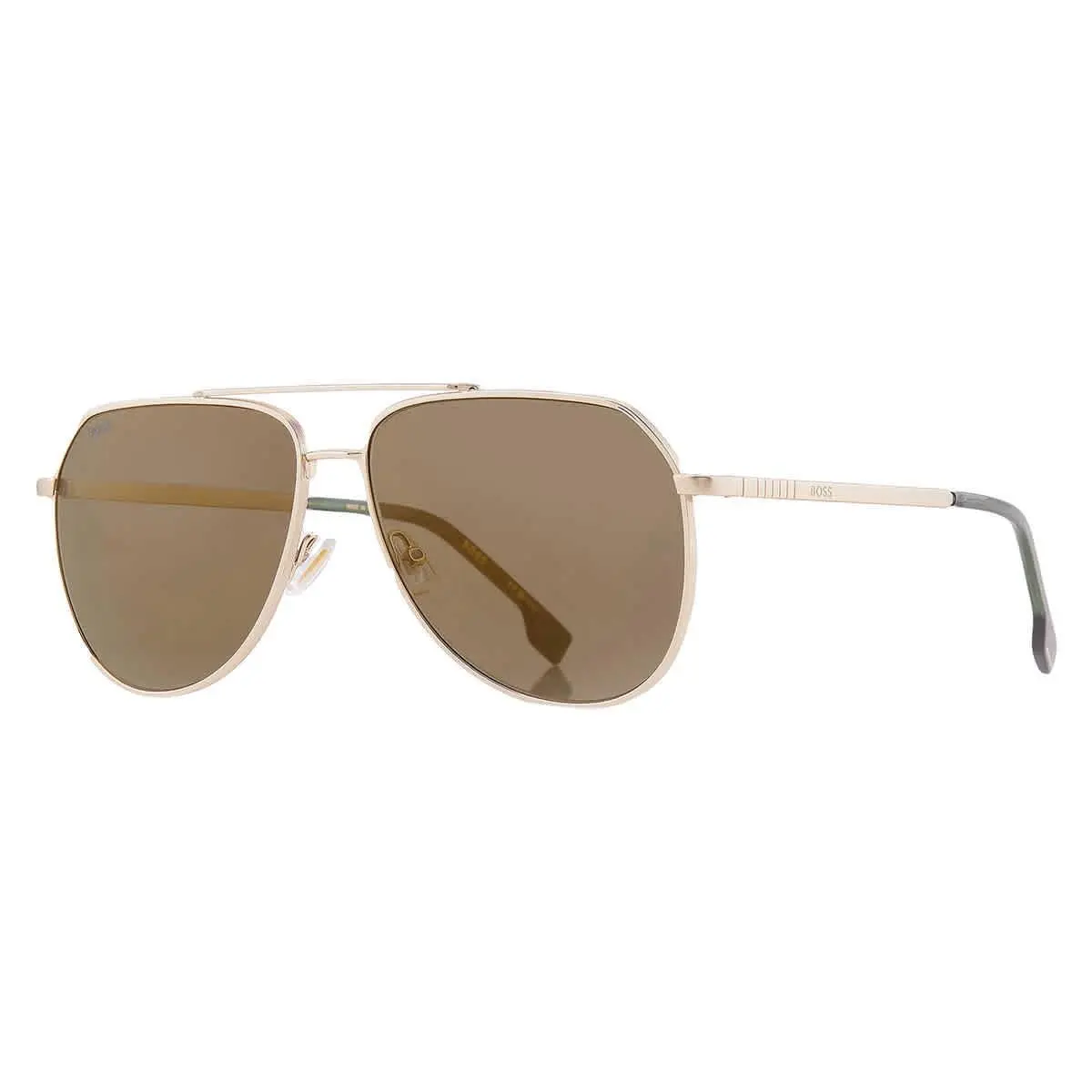 Hugo Boss Gold Antireflex Pilot Men`s Sunglasses Boss 1447/O/S 0J5G/WM 61