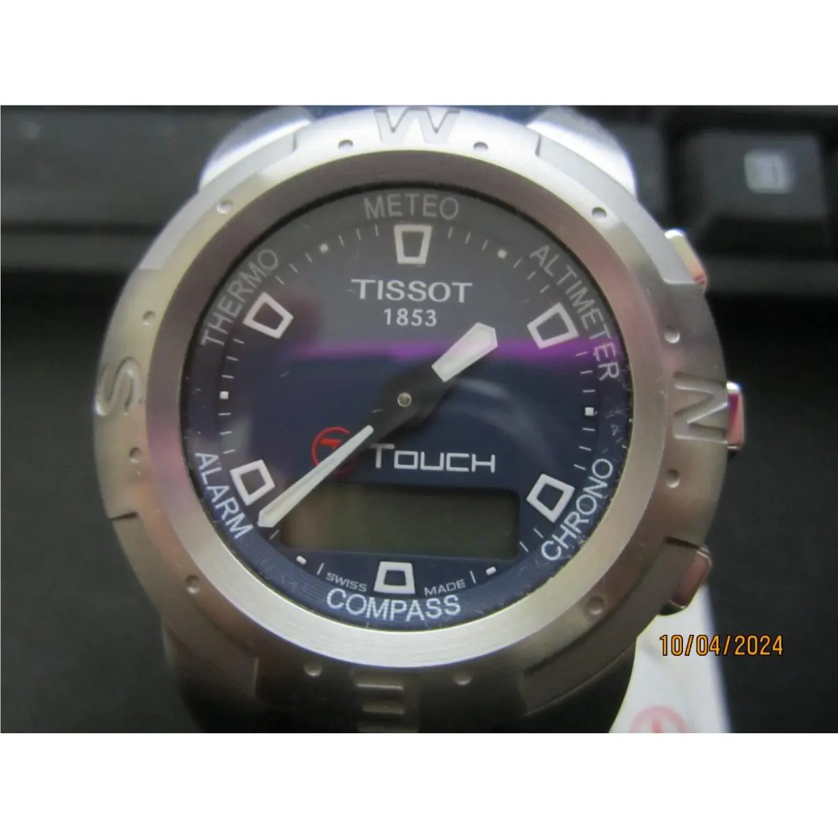 T-touch Men`s Watch Chrono Sapphire All S/s Lea T3313841 by Tissot