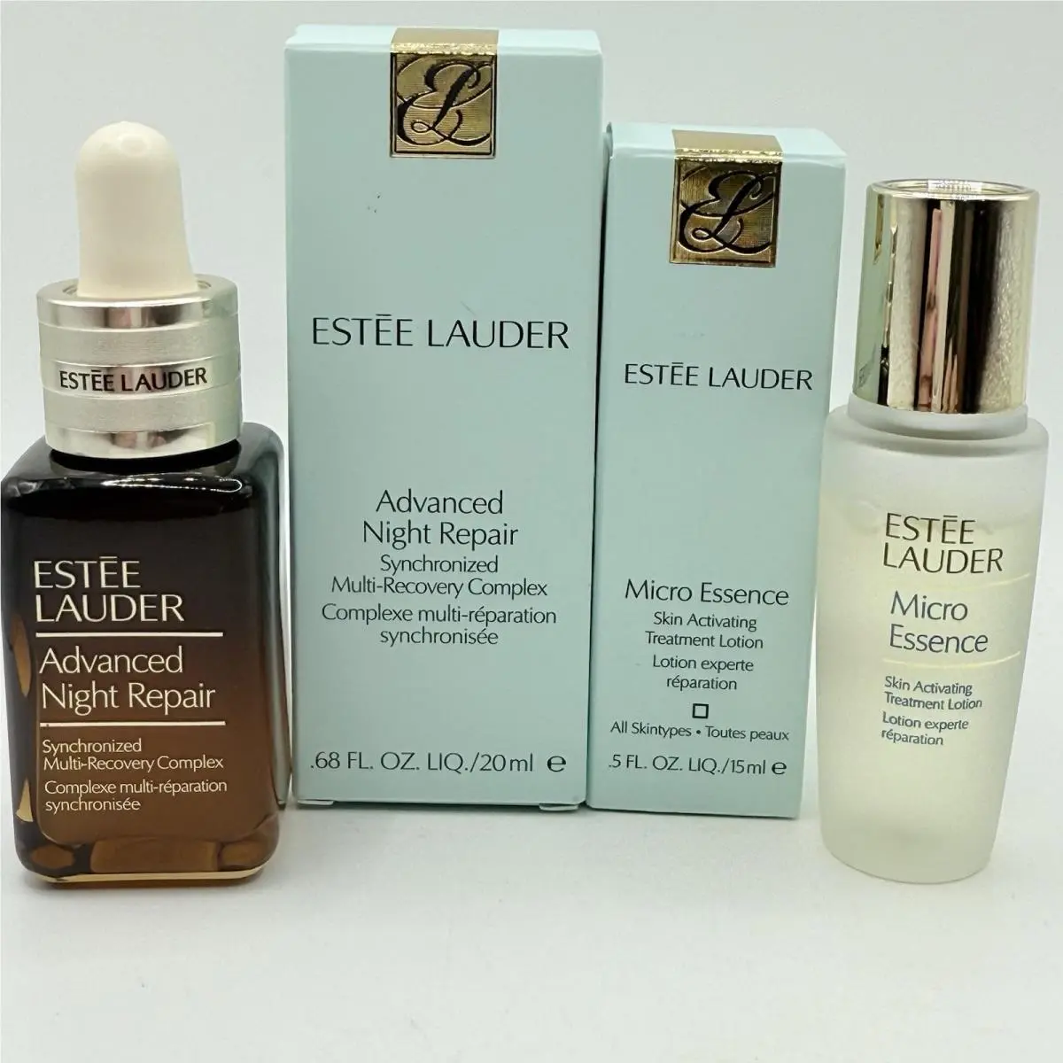 Estee Lauder Advanced Night Repair .68 oz and Micro Essence Treatment Liq .5oz