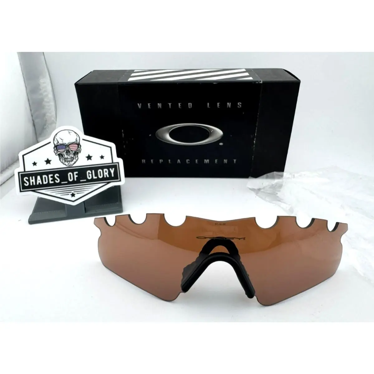 M Frame Hybrid S Vented VR28 Black Iridium Oem Lens Nose Pad Sunglasses by Oakley