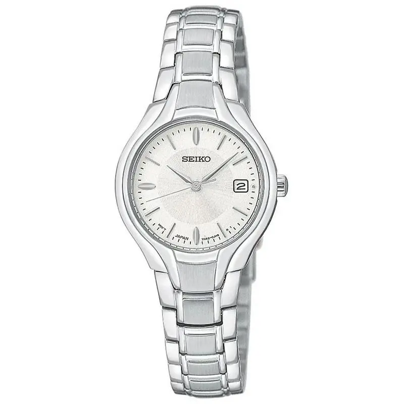 Seiko Women`s Quartz Bracelet Watch Stailess Steel White Dial SXDA33