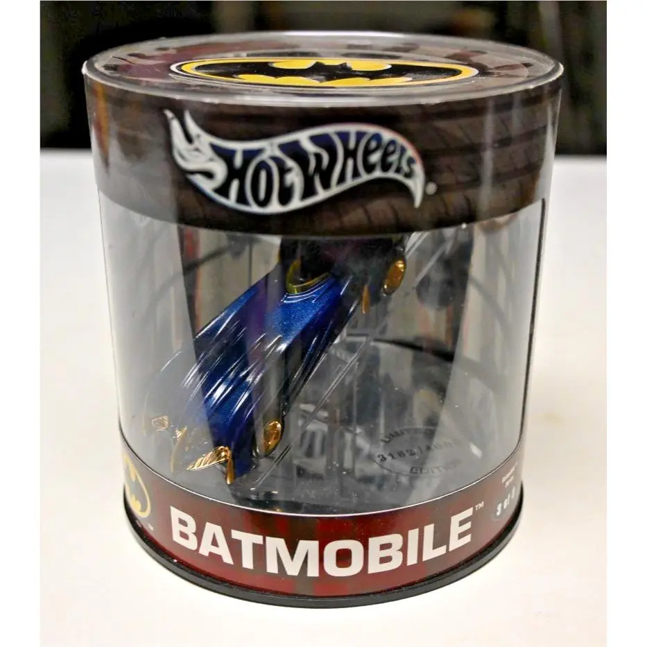 2004 Hot Wheels Batmobile in Oil Can Box Limited Edition 3162/4000 Nos DR34