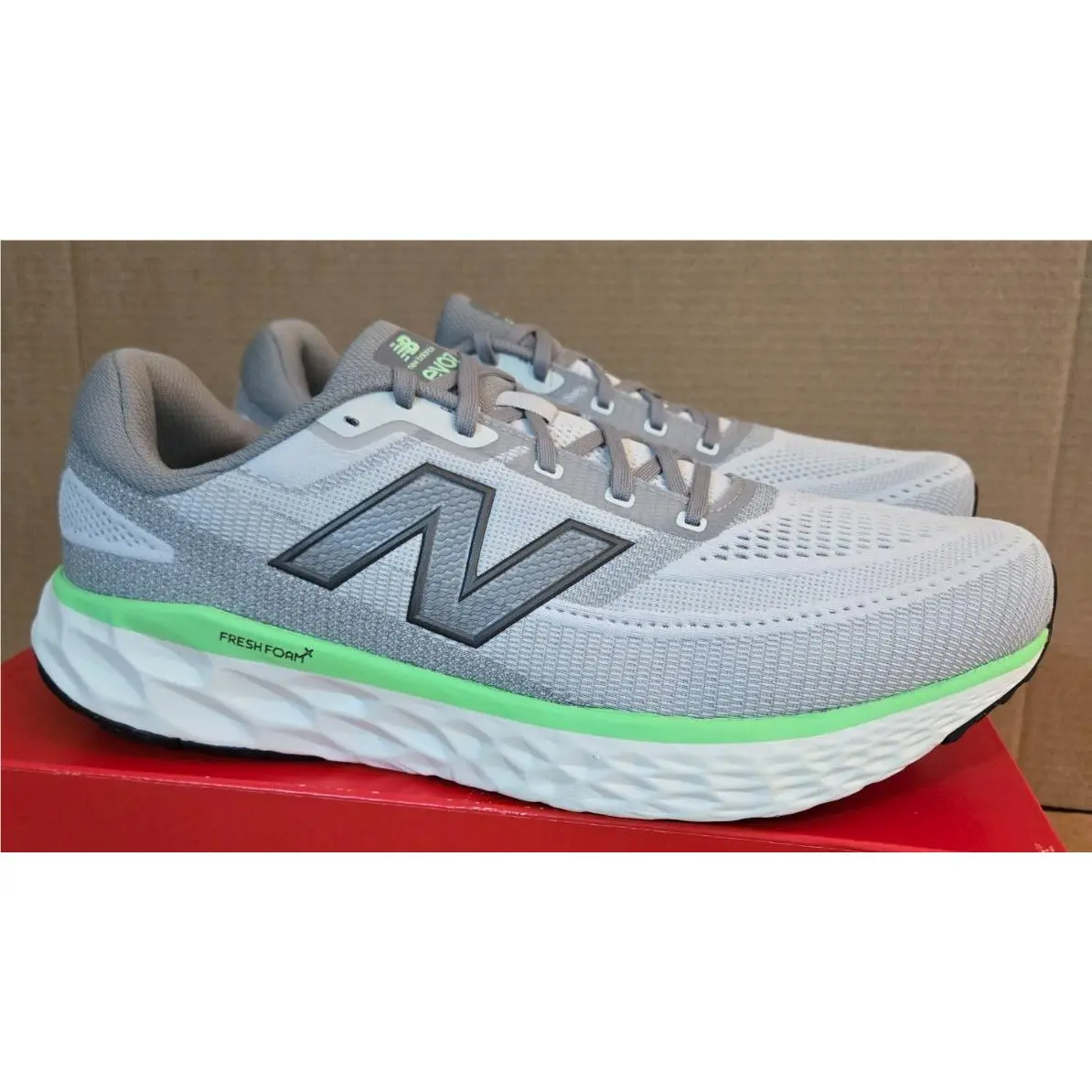 New Balance shoes - New Balance Fresh Foam X Evoz v4 - MEVOZLG4 - Grey Matter/Slate Grey/Electric Jade (UPC: 197968107848) 1