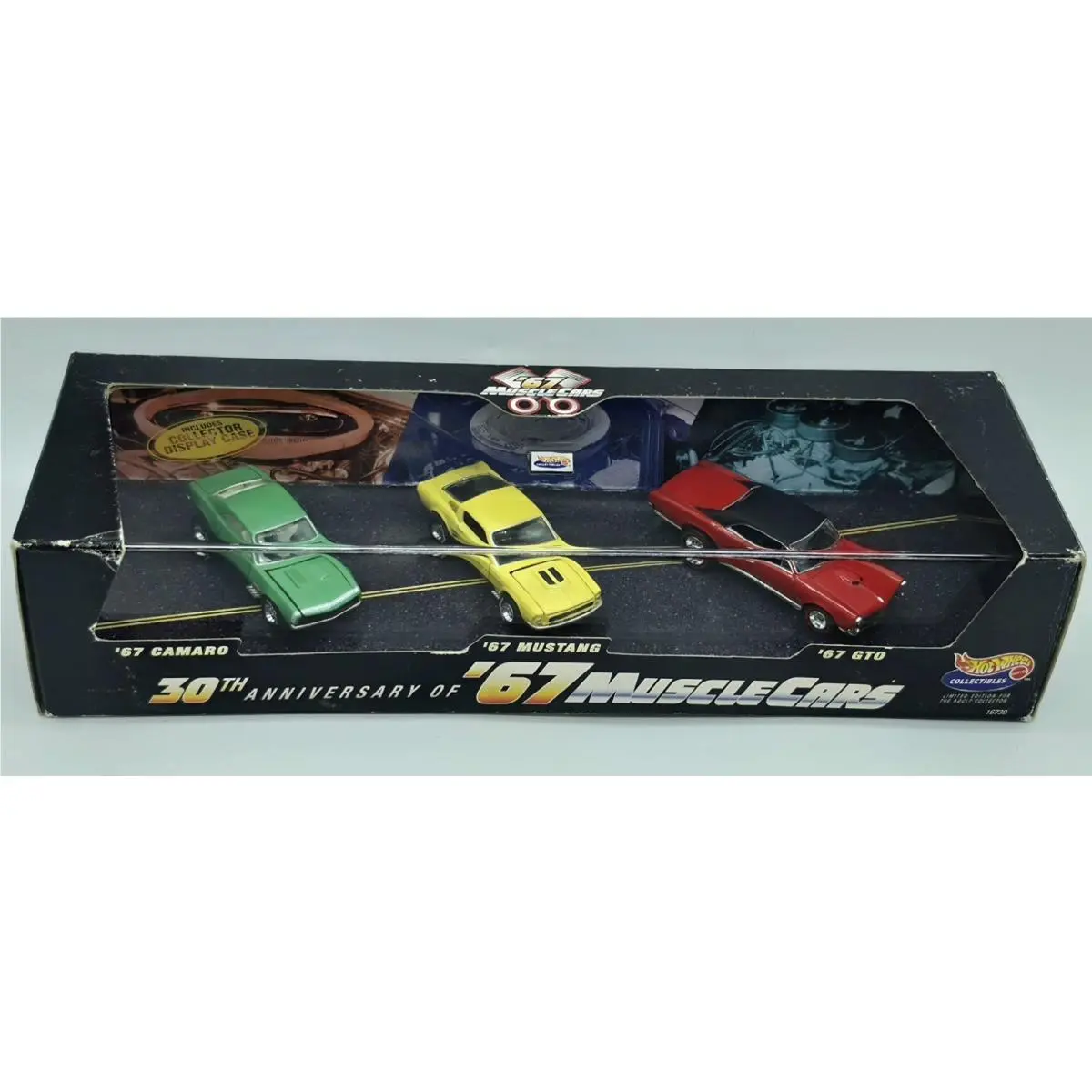 Hot Wheels 30th Anniv of `67 Muscle Cars 3 Car Box Set w/ Camaro Mustang Gto