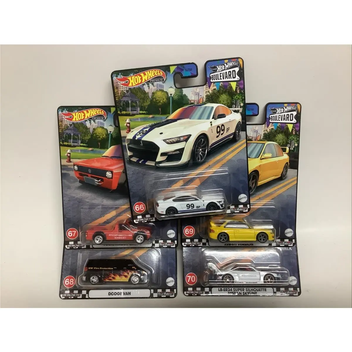 Hot Wheels Premium Boulevard 66-70 Set Of 5 Cars