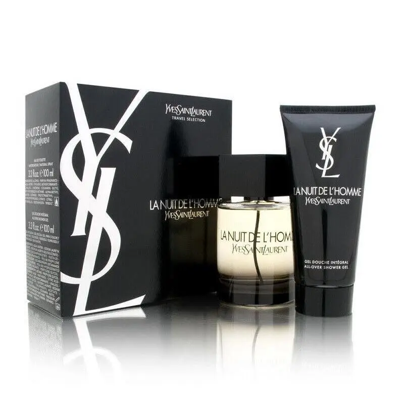 La Nuit L`homme By  Men 2Pc Set 3.3 oz Edt Spray 1.6 oz SG by Yves Saint Laurent