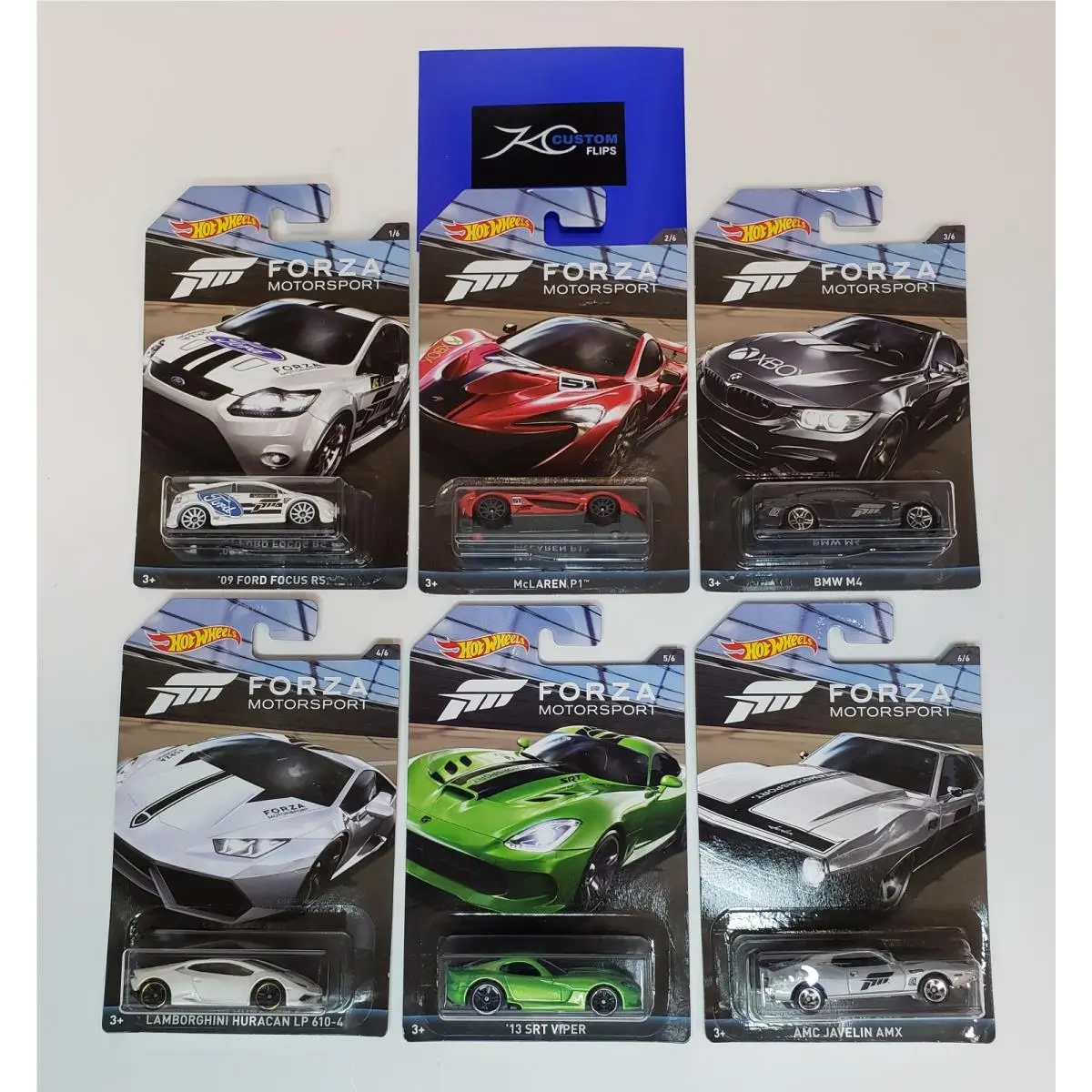 Hot Wheels Forza Motorsport Set of 6 2017 Full Set 1/64 Scale