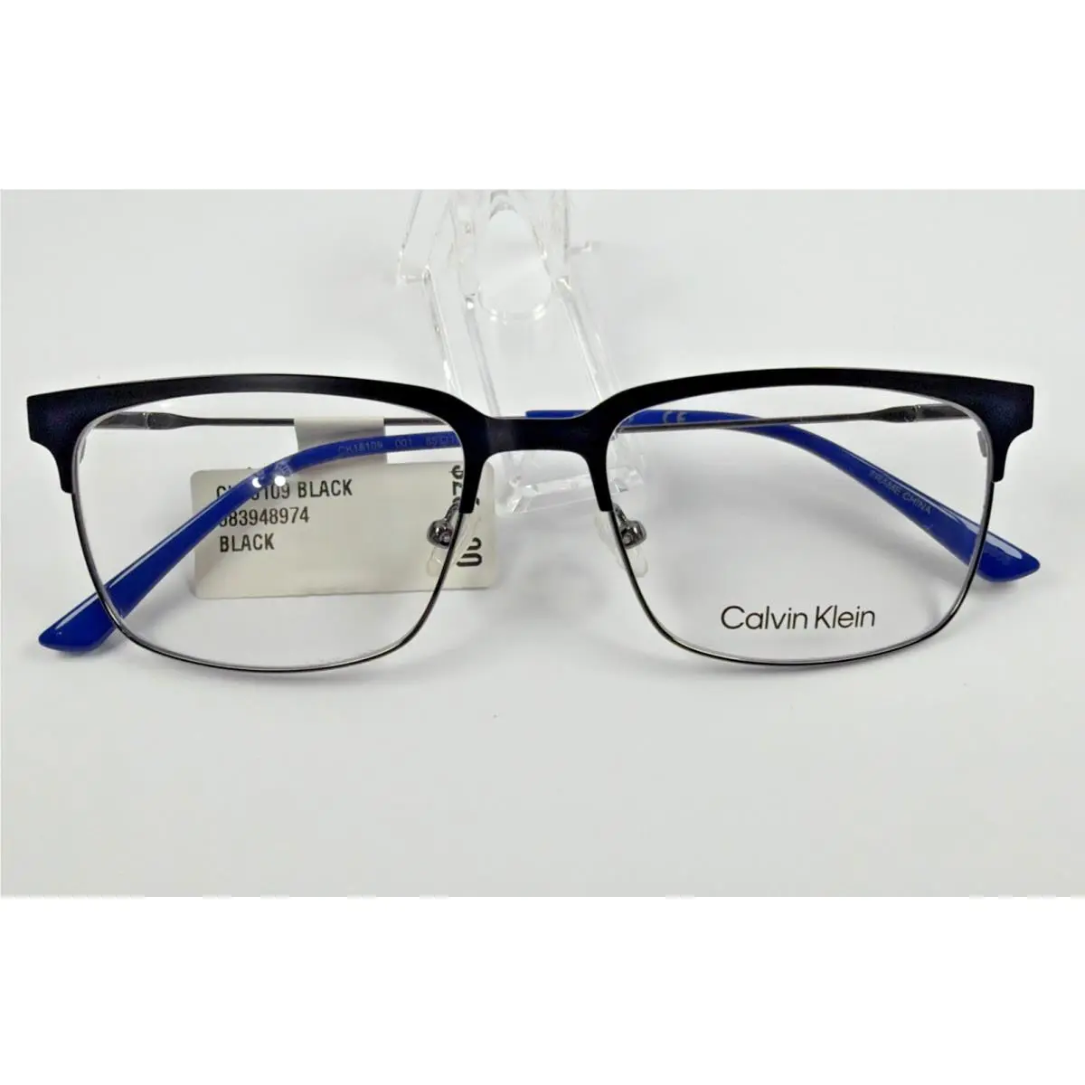 Calvin Klein CK18109 001 55/18 145 Men’s Black/silver Eyeglasses A2230