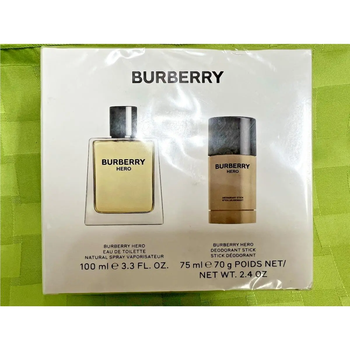 Burberry Hero Eau De Parfum Deodorant 2 Pcs Gift Set Men Woody Fragrance